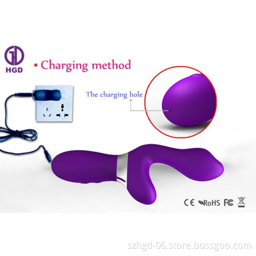 Waterproof silicone rechargeable g-spot dildo vibrator sex toy for girl